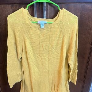 Christopher & Banks Mustard Knit Top